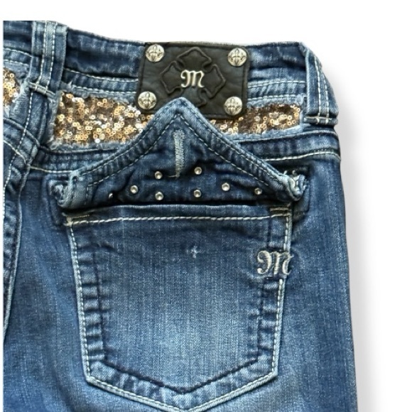 Miss Me Women's Blue Straight Leg Jeans Size 32 - Picture 8 of 9